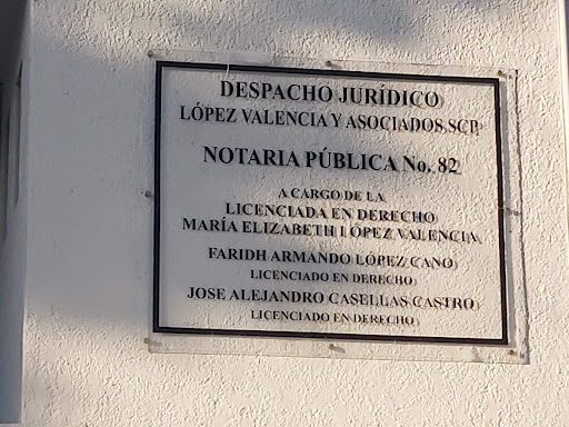 Notaría Pública No. 82. Titular: LIC. MARÍA ELIZABETH LÓPEZ VALENCIA