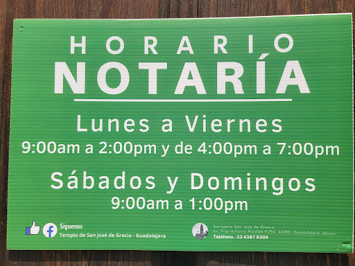 Notaría templo de san José de gracia