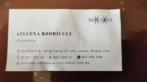 Notaría 101 Lic. Rodolfo Galván Herrera