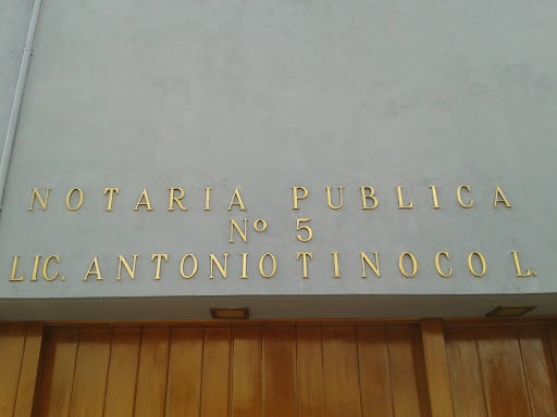NOTARIA PUBLICA No 5 LIC. ANTONIO TINOCO LANDA